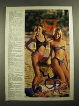 1987 OP Ocean Pacific Swimsuits Ad - Spring Break - £14.55 GBP