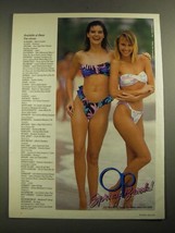 1987 OP Ocean Pacific Swimsuits Advertisement - £14.50 GBP