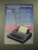 1987 Panasonic Accu-Spell Plus RK-T34 Typewriter Ad - You Spell Wrong - $18.49