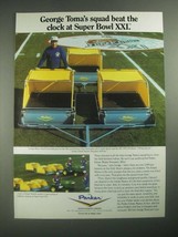 1987 Parker Estate Master Sweepers Ad - George Toma Groundskeeper NFL Super Bowl - £14.74 GBP