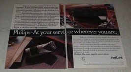 1987 Philips Philishave Electronic Shaver and Radio Receiver Ad - £13.82 GBP