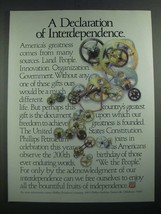 1987 Phillips 66 Petroleum Ad - A Declaration of Interdependence - £14.48 GBP