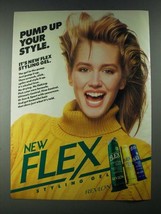 1987 Revlon Flex Styling Gel Ad - Pump Up Your Style - $18.49