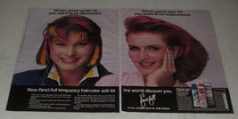 1987 Roux Fanci-Full Color Splash Gel, Mousse and Rinse Ad - £14.76 GBP
