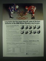1987 Royal Canadian Mint Olympic Coins Ad - Before Tense Face-Off - £14.45 GBP