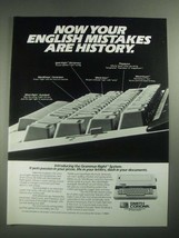 1987 Smith Corona XD 6700 Typewriter Ad - English Mistakes are History - $18.49