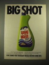 1987 Spray &#39;n Wash Ad - Big Shot - £14.52 GBP