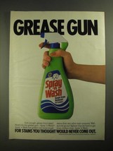 1987 Spray &#39;n Wash Ad - Grease Gun - £14.52 GBP