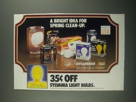 1987 Sylvania Light Bulbs Ad - A Bright Idea for Spring Clean-Up - £14.90 GBP