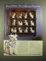 1987 The Franklin Mint Ad - Country Friends Animal Pitchers by Hallie Greer - £14.50 GBP