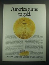 1987 United States Mint American Eagles Ad - America Turns to Gold - £14.77 GBP