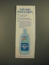 1987 Vaseline Intensive Care Lotion Ad - Let&#39;s Start From Scratch - £14.65 GBP