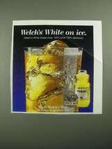 1987 Welch&#39;s 100% White Grape Juice Ad - White on Ice - £14.54 GBP