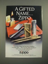 1987 Zippo Lighters Ad - A Gifted Name - $18.49