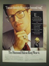 1988 The Franklin Mint Diamond Falcon Ring Ad - I Never Thought - $18.49