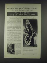 1931 Bell &amp; Howell Filmo Model J Projector Ad - Theater Quality - £14.53 GBP