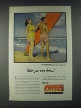 1946 Ansco Color Film Ad - Wish You Were Here - £14.55 GBP