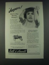 1946 Bell & Howell Filmo Movie Camera Ad - Jeepers! - $18.49