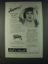 1946 Bell &amp; Howell Filmo Movie Camera Ad - Jeepers! - £14.45 GBP