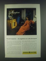 1946 General Electric Musaphonic Radio-Phonograph Ad - Beyond Comparison - $18.49