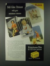 1946 Kodak Kodachrome Film Ad - Full-Color Pictures With Your Miniature Camera - £14.23 GBP