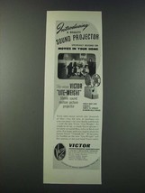 1947 Victor Lite-Weight 16mm sound motion picture projector Ad - £14.72 GBP