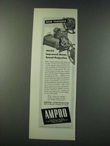 1947 Ampro Premier-20 16mm Movie Projector Ad - New Features - £13.89 GBP