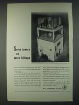 1947 Bell Telephone System Ad - Seven Towers on Seven Hilltops - £14.55 GBP