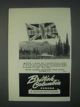 1947 British Columbia Canada Ad - Anytime is Vacation Time - £14.54 GBP