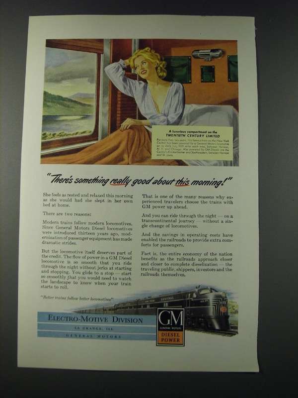 1947 GM General Motors Diesel Locomotive Ad - New York Central Train - £14.61 GBP