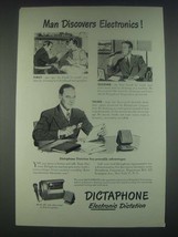 1947 Dictaphone Model AE Dictation Machine Ad - Man Discovers Electronics - £14.74 GBP