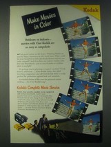 1947 Kodak Cine-Kodak Film and Cameras Ad - Make Movies in Color - £14.48 GBP