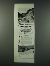 1947 Washington State Tourism Ad - There&#39;s so Much to Explore - £14.53 GBP