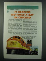 1948 GM General Motors Diesel Locomotive Ad - 150 Times a Day in Chicago - £14.82 GBP