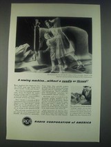 1947 RCA Laboratories Ad - A Sewing Machine Without a Needle or Thread - $18.49