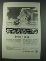 1948 Bell Telephone System Ad - Journey of a Word - £14.74 GBP