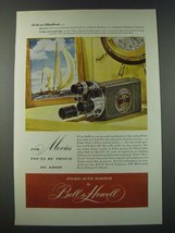 1948 Bell & Howell Filmo Auto Master Camera Ad - Edlu II Racing Yawl - $18.49
