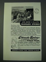 1948 Colorado Springs Tourism Ad - Live Anew - $18.49