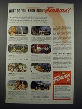 1948 Florida Tourism Ad - What Do You Know About Florida? - £14.50 GBP