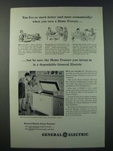 1948 General Electric 8-cu Ft Home Freezer Ad - You Live So Much Better - $18.49