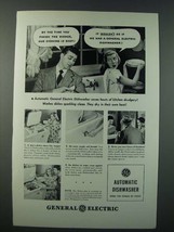 1948 General Electric Automatic Dishwasher Ad - By The Time You Finish - $18.49