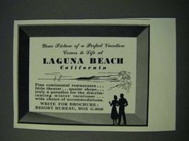 1949 Laguna Beach California Ad - Your Picture of a Perfect Vacation - $18.49
