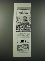 1949 National City Bank Travelers Checks Ad - Kangay Means Welcome - $18.49