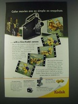 1948 Kodak Cine-Kodak Magazine 16 Camera Ad - Movies Are as Simple - £14.48 GBP
