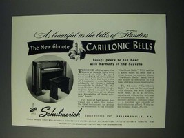 1948 Schulmerich Carillonic Bells Ad - Beautiful as the Bells of Flanders - £14.44 GBP