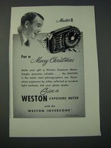 1948 Weston Master II Exposure Meter Ad - For a Merry Christmas - £14.55 GBP