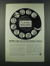 1949 Bell Telephone System Ad - 800,000 People Own - $18.49