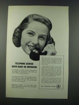1949 Bell Telephone System Ad - Keeps Right on Improving - $18.49