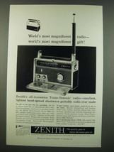 1959 Zenith Trans-Oceanic Royal 1000 Radio Ad - World&#39;s Most Magnificent - £14.72 GBP