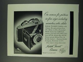 1949 Kodak Tourist Camera Ad - One Camera for Pictures in Four Sizes - £14.48 GBP